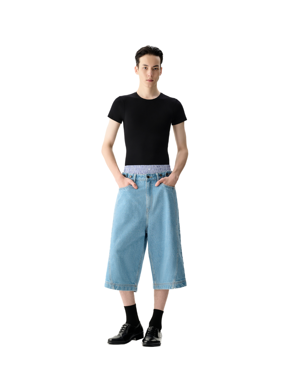 White Slim Fit Short Sleeve Top