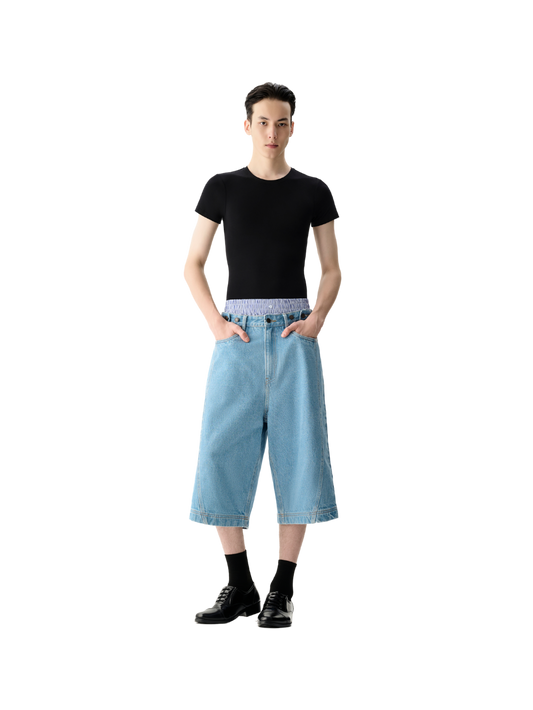 Black Slim Fit Short Sleeve Top