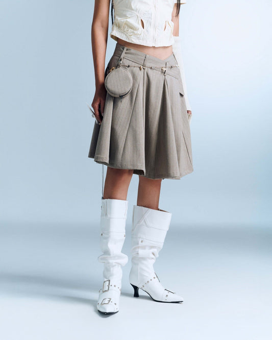 Brown Stripes Devora Skirt