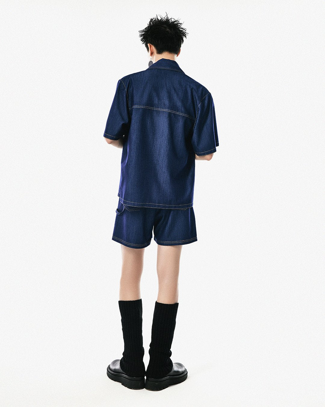 Silk Denim Shorts