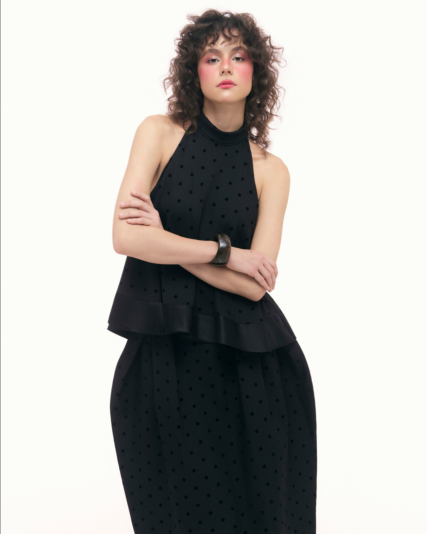 Black Bud Layer Skirt