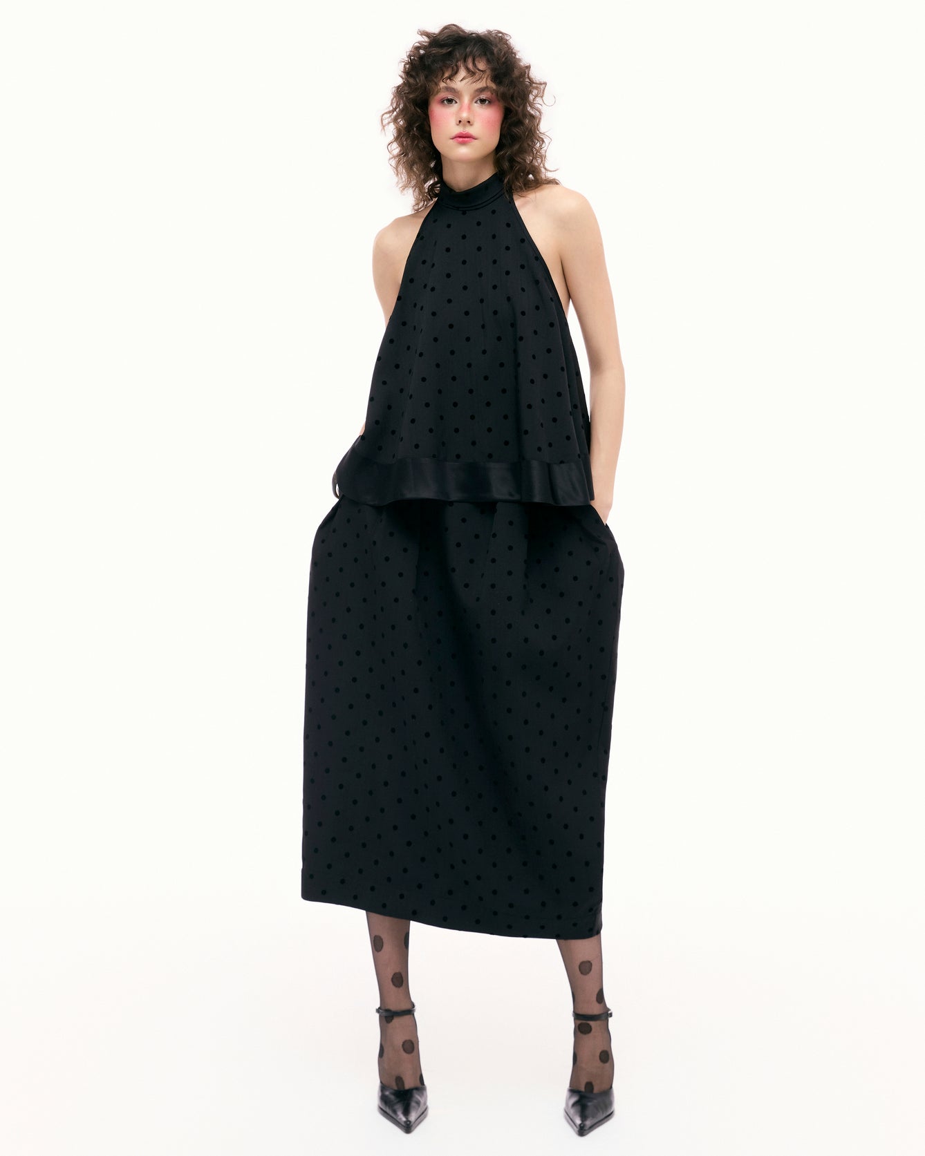 Black Bud Layer Skirt