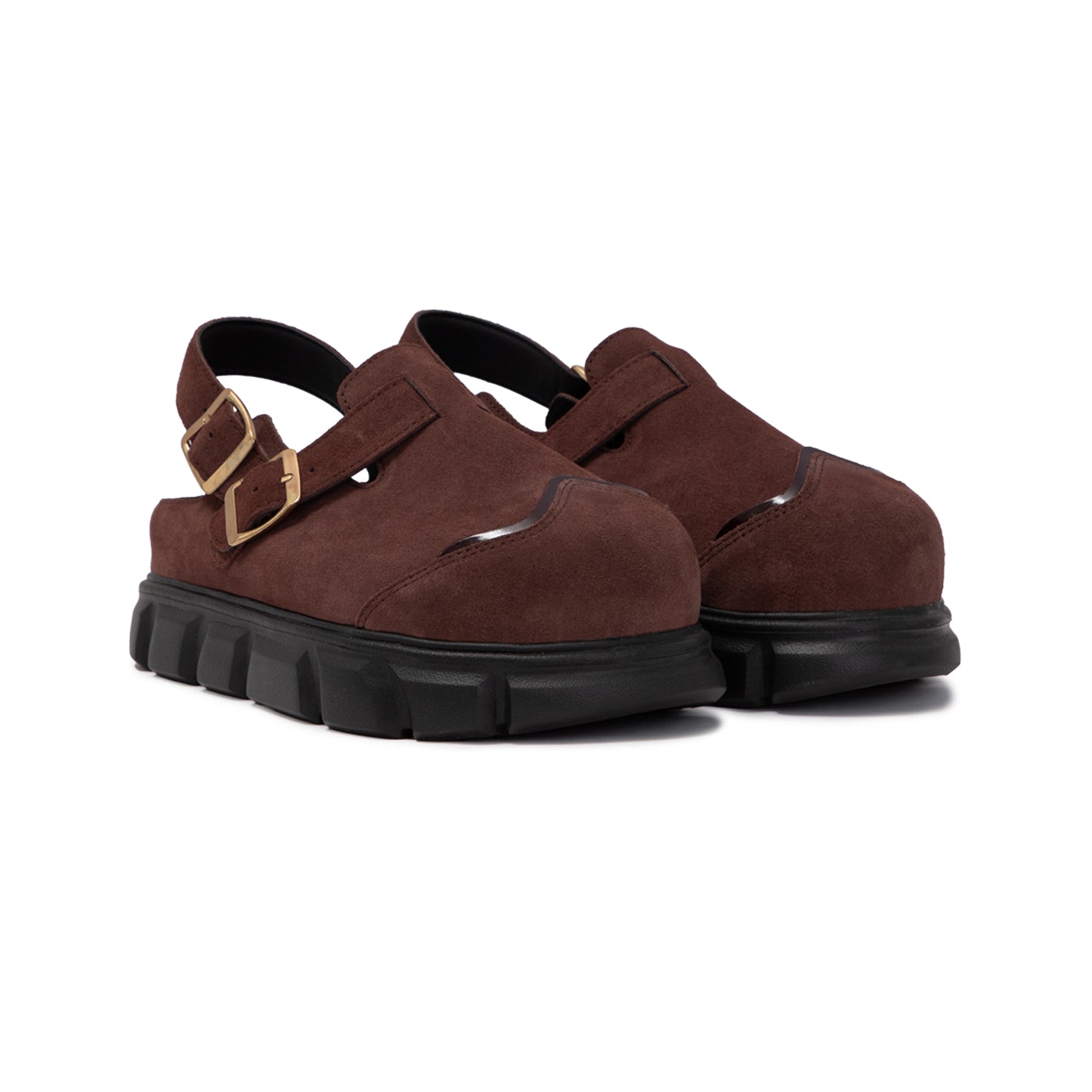 thewolf-dark-brown-suede-high-clog-sandals thewolf astoud
