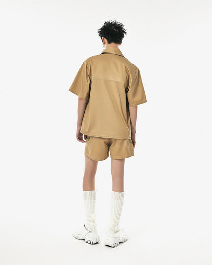 Unisex Camel Light-weight Khaki Shorts