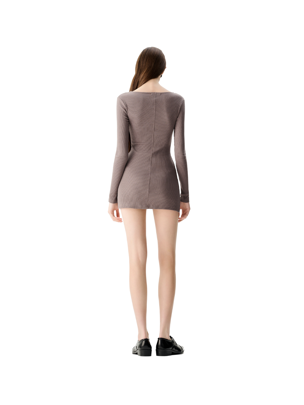 Long Sleeve Square Neck Mini Dress