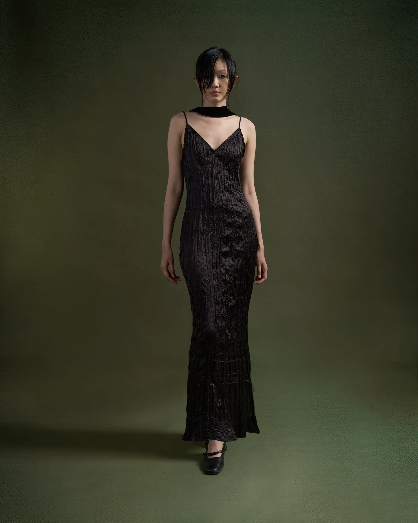 blue-monday-wrinkled-satin-dress kimtr astoud