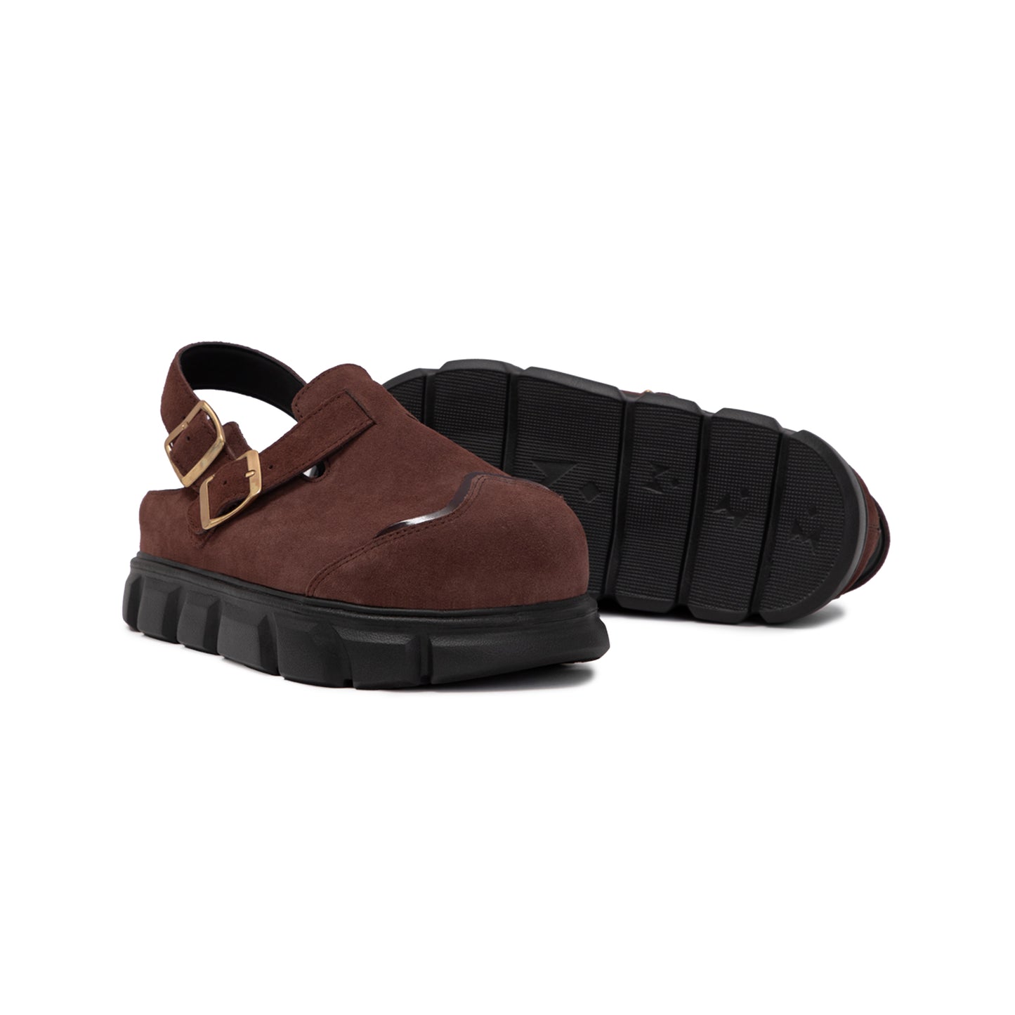 thewolf-dark-brown-suede-high-clog-sandals thewolf astoud
