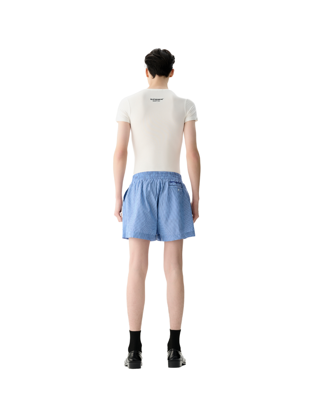 White Slim Fit Short Sleeve Top