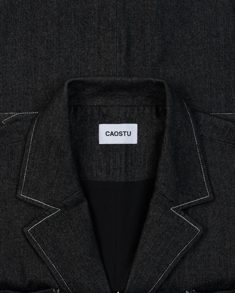 Short-Sleeve Denim Blazer Caotus Astoud