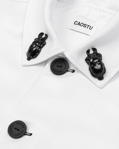 White D-Beetle Jacket Caotus Astoud