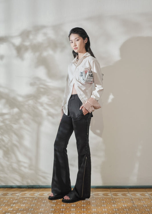 Cream Multi-cuff Shirt