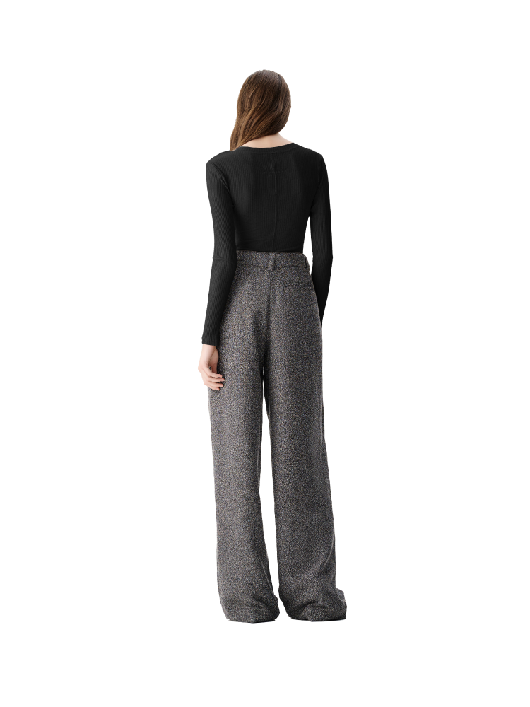 Black Long Sleeve Button Up Bodysuit