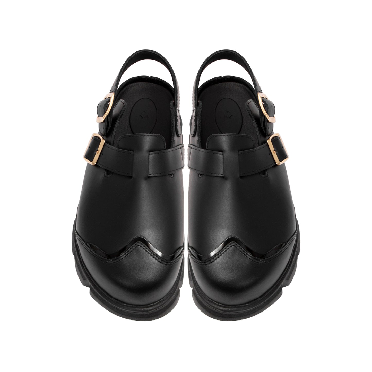 thewolf-black-high-clog-sandals thewolf astoud