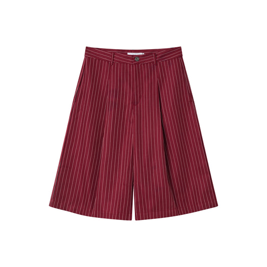 Red Stripes Bermuda Short