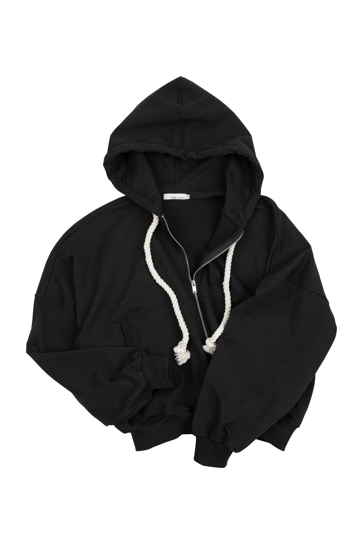 Black Zip Up Large Fit