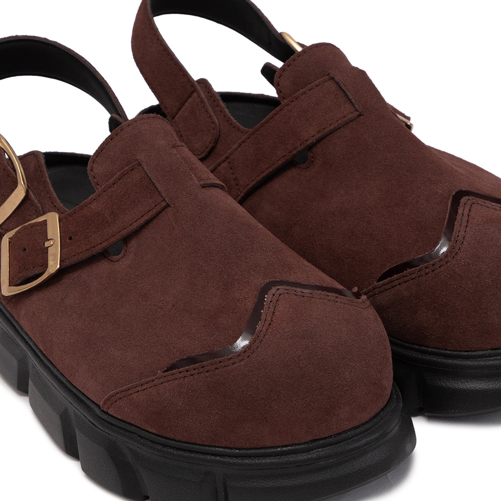 thewolf-dark-brown-suede-high-clog-sandals thewolf astoud