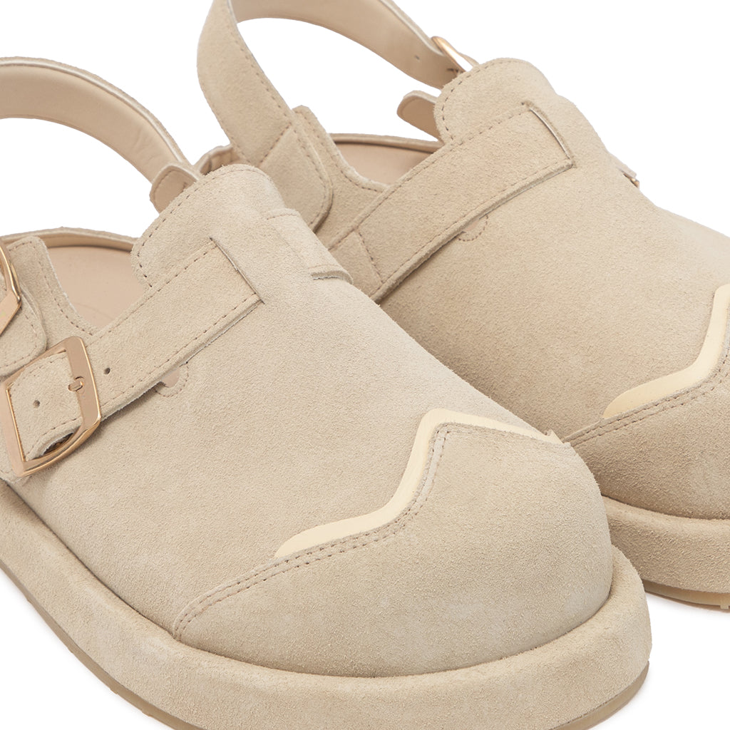 the-wolf-tan-suede-low-clog-sandals thewolf astoud