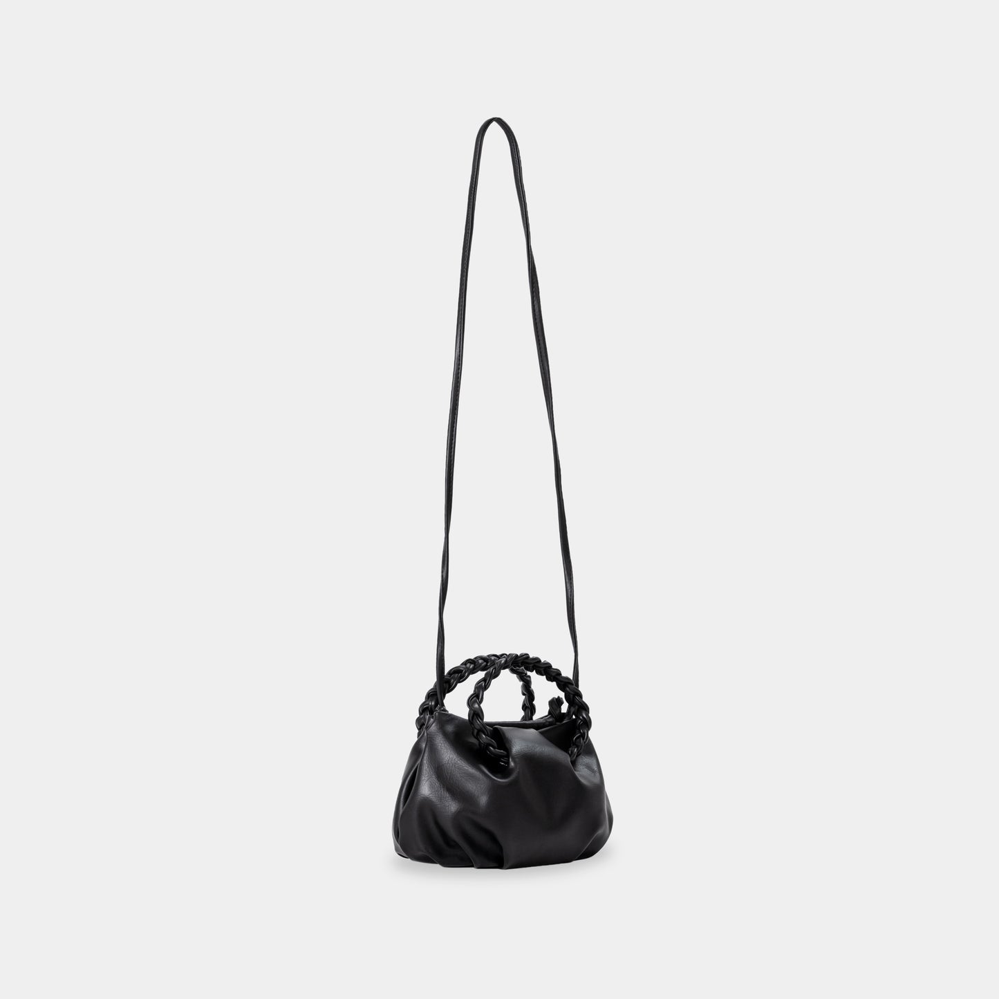 Black Braided Handle Bag