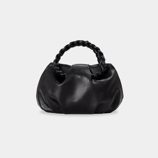 Black Braided Handle Bag
