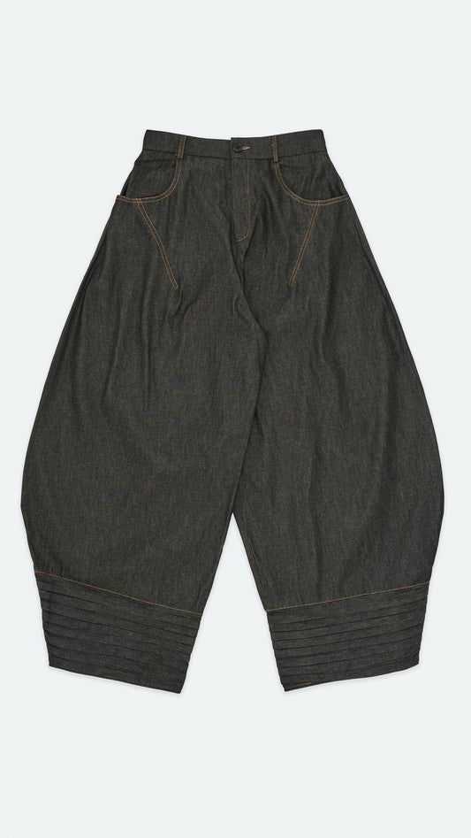 Dark Indigo Denim Plate Denim Pants