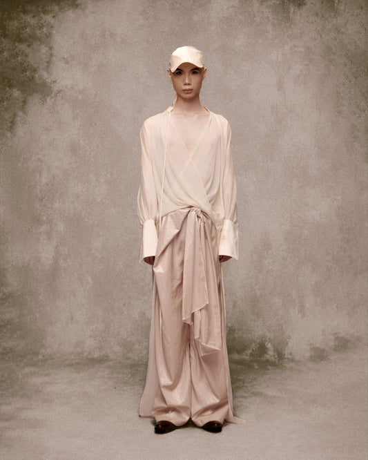 Chợ Quán Chiffon Upside Down Shirt AN HERITAGE ASTOUD