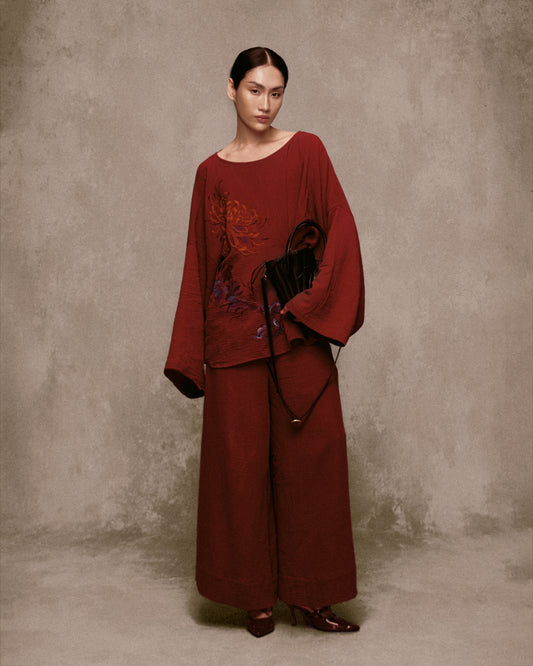 Thị Nghè Muslin Hand-Painted AN HERITAGE ASTOUDBlouse 