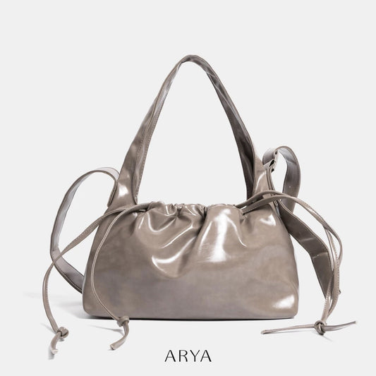 Sac bandoulière à cordon gris