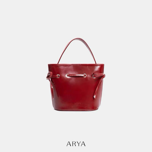 Sac seau à nœuds rouges