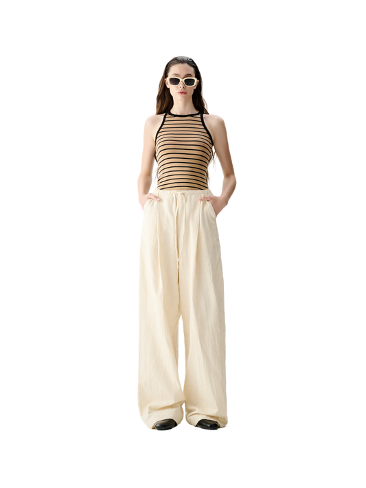 BROWN STRIPPED TANK TOP LAMINAPPAREL ASTOUD