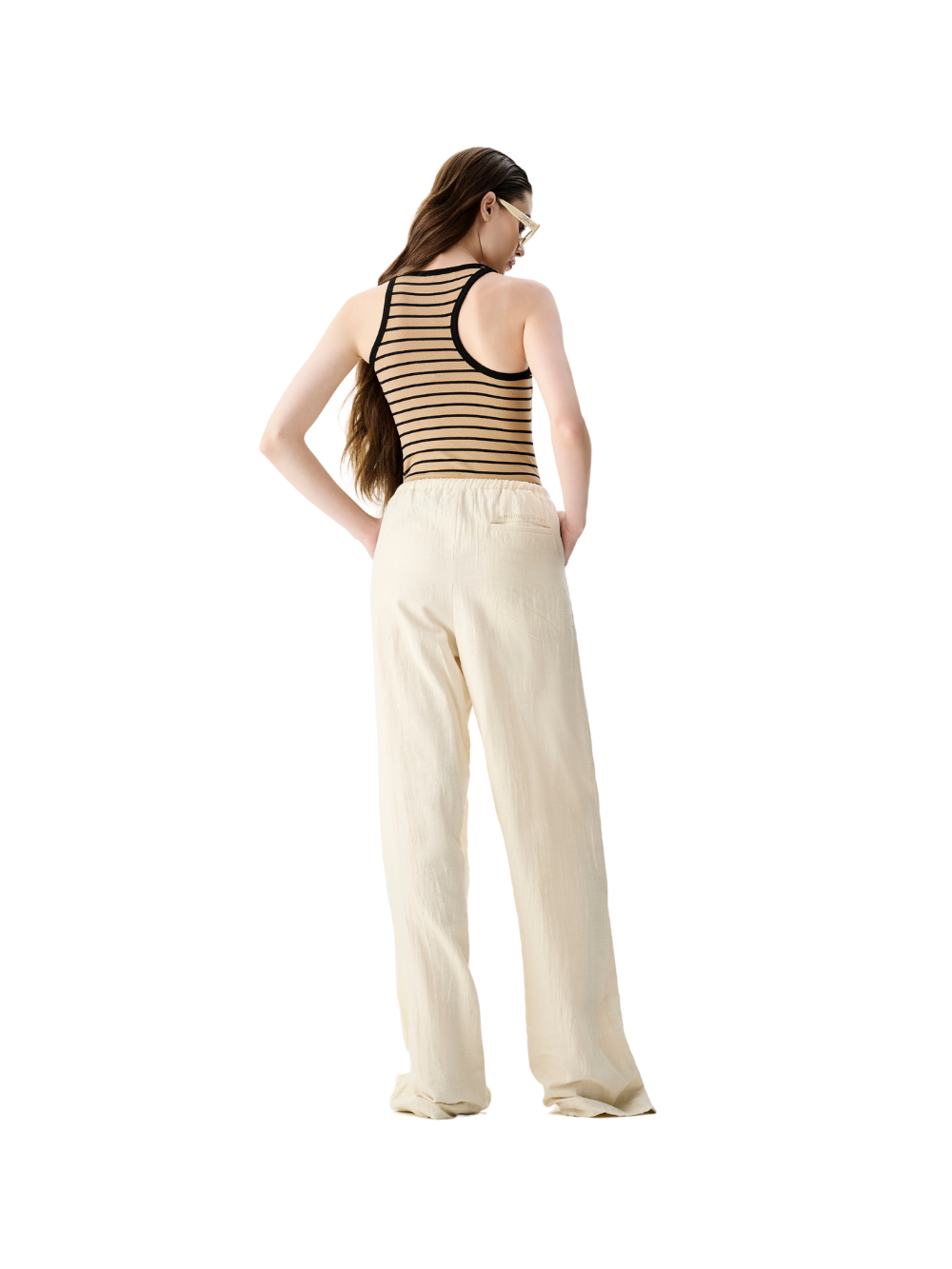 BROWN STRIPPED TANK TOP LAMINAPPAREL ASTOUD