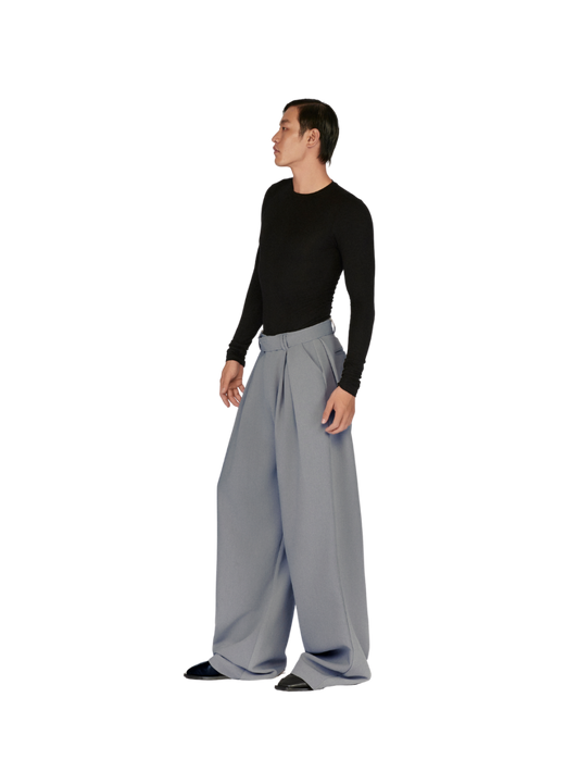 BUTTON BELT TROUSERS LAMINAPPAREL ASTOUD