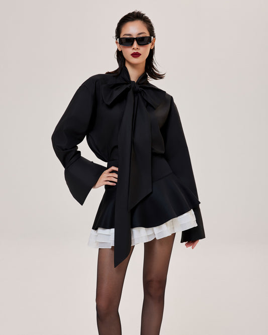 bow-tie-shirt-black astoud caostu