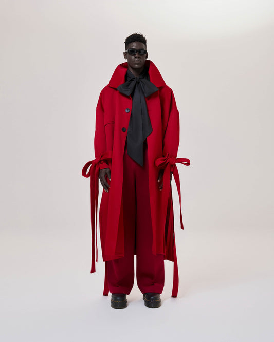 pleated-overcoat astoud caostu