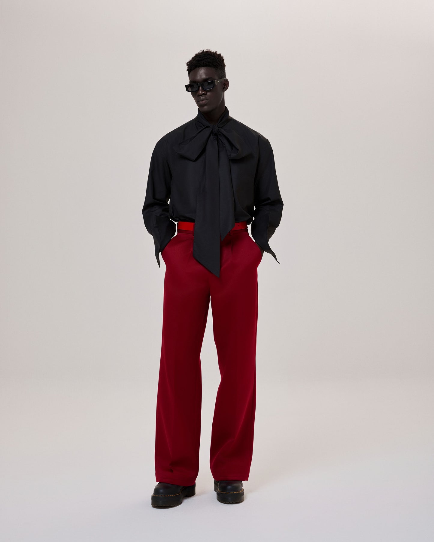 BOW TIE SHIRT | BLACK