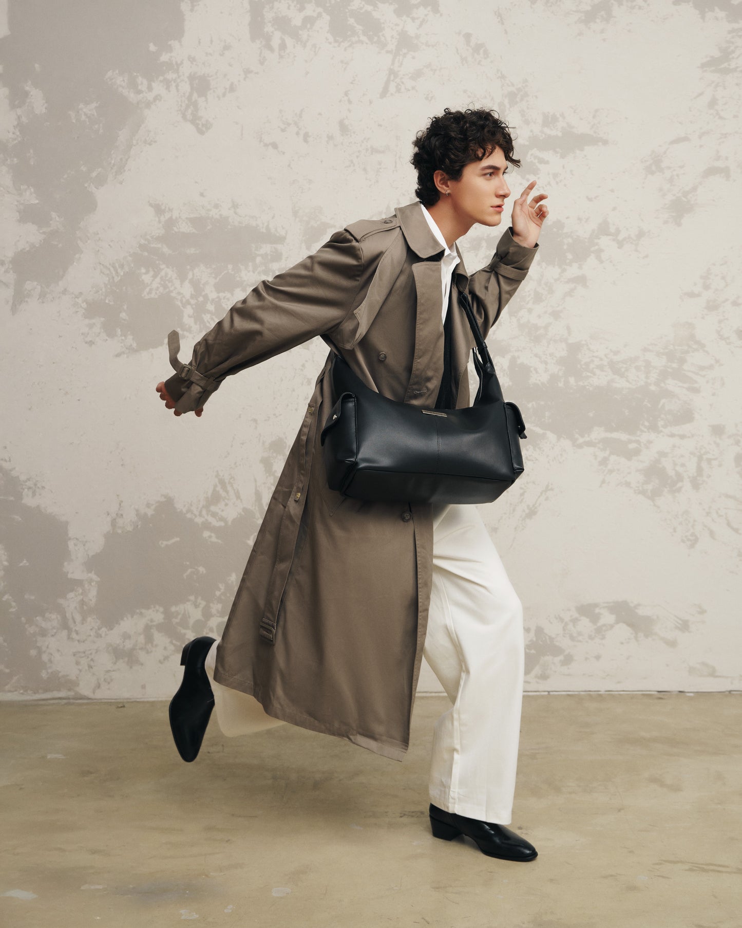 Black SGS Lune Crescent Bag