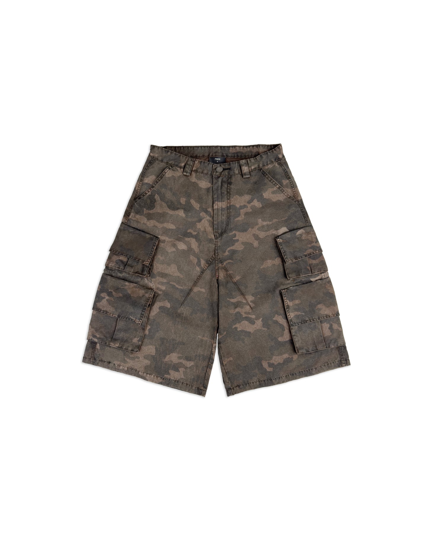 Cs2 - "FNOS" Washed Camo Short - Brown