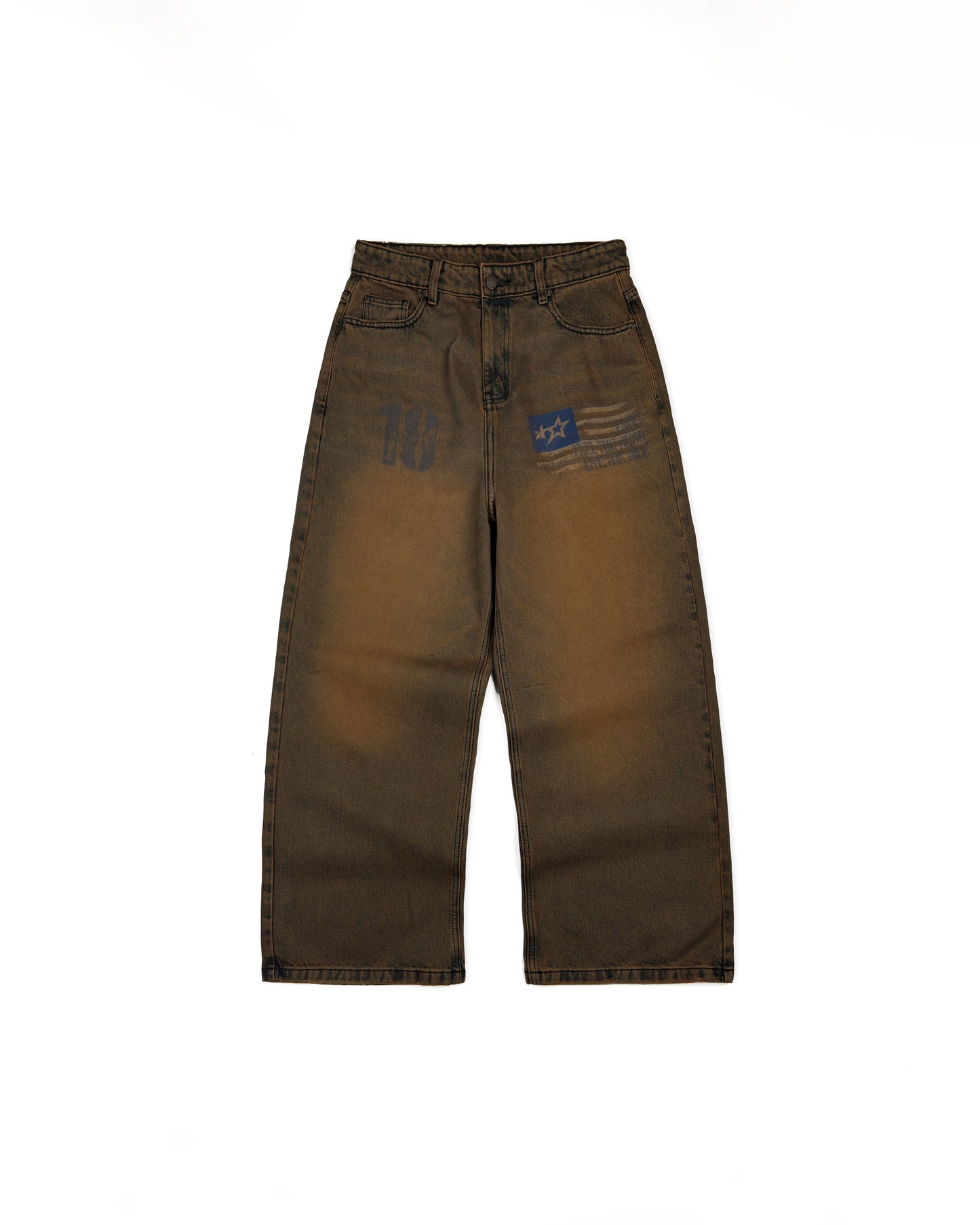 Erg21 - "Fnos" Washed Jeans - Rusted Brown