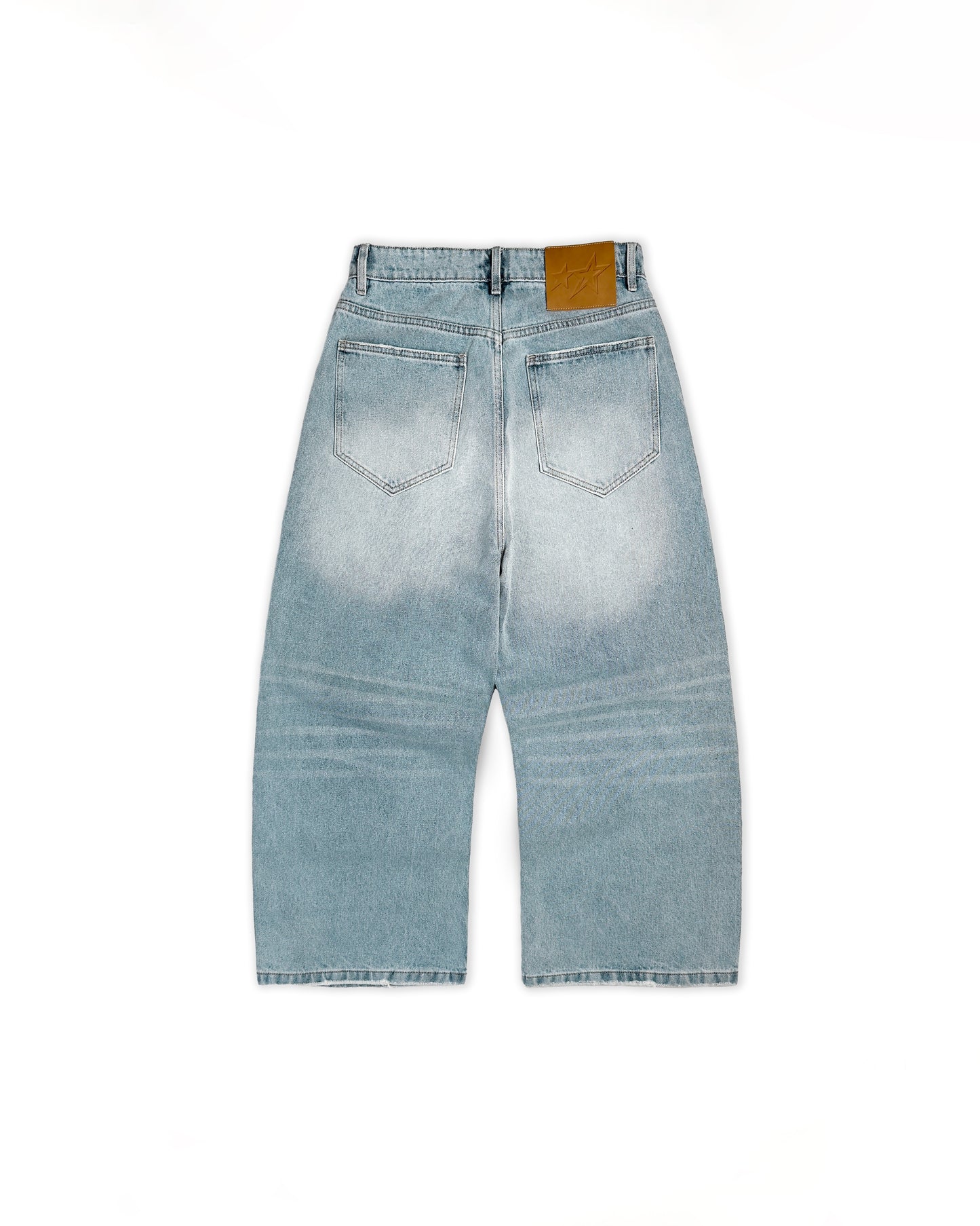 Erg22 - "Fnos" Washed Jeans - Light Blue