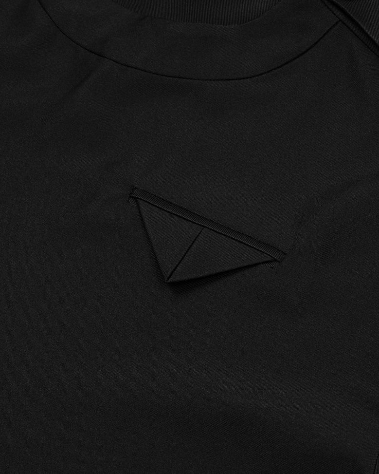 Black Shoulder Tab Shirt