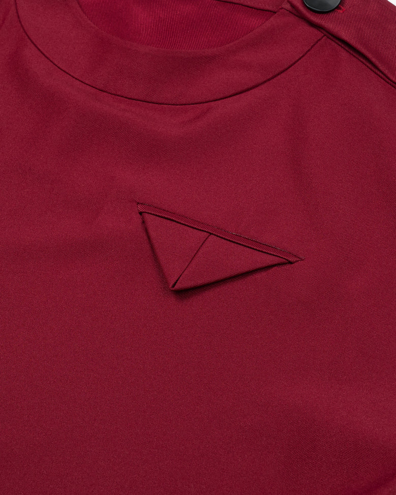 Red Shoulder Tab Shirt