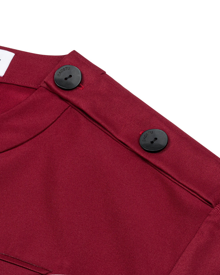 Red Shoulder Tab Shirt