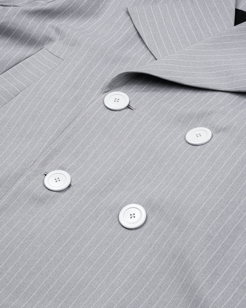 Pinstripe Trench Coat