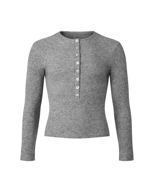 Long Sleeve Pearl Button