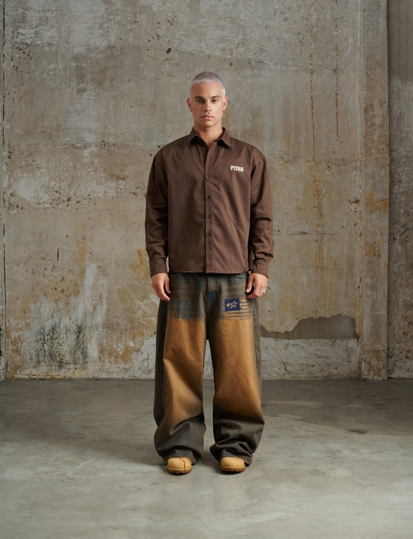 Erg21 - "Fnos" Washed Jeans - Rusted Brown