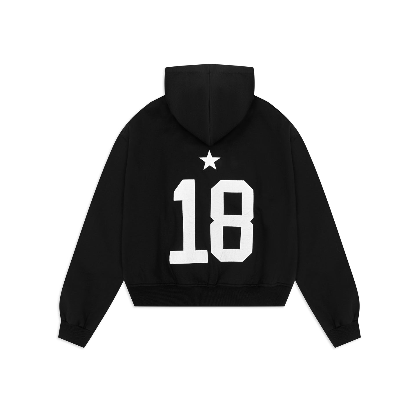 HD10 - Balance Number Double Zip Hoodie - Black