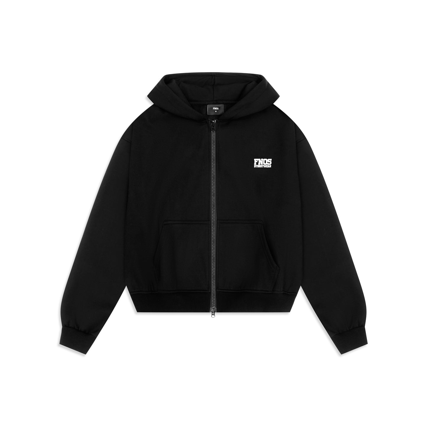 HD10 - Balance Number Double Zip Hoodie - Black