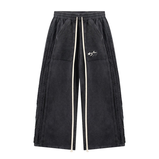 Jgw5 - "Fnos" Washed Pants - Black