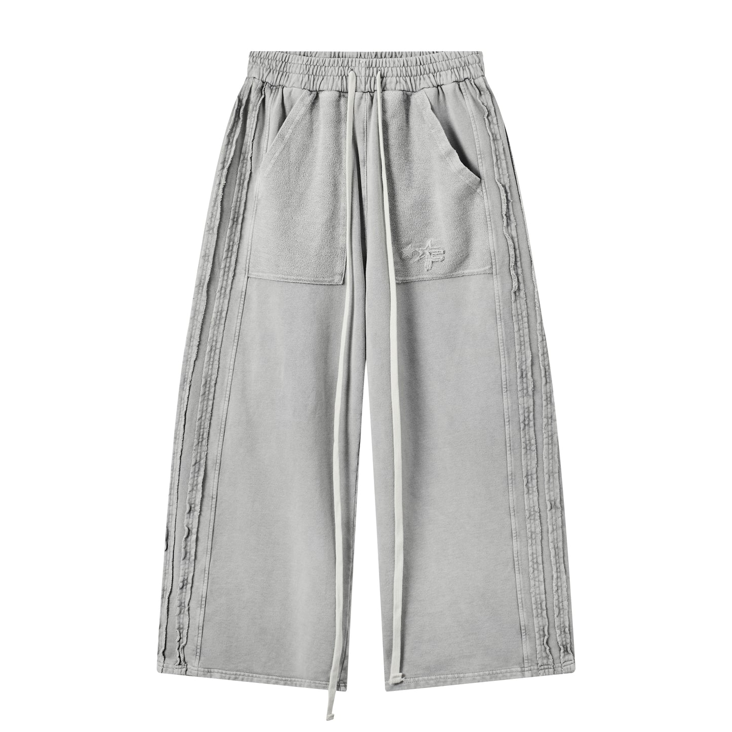 Jgw6 - "Fnos" Washed Pants - Gray