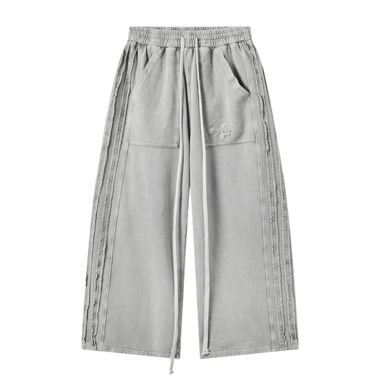 Jgw6 - "Fnos" Washed Pants - Gray