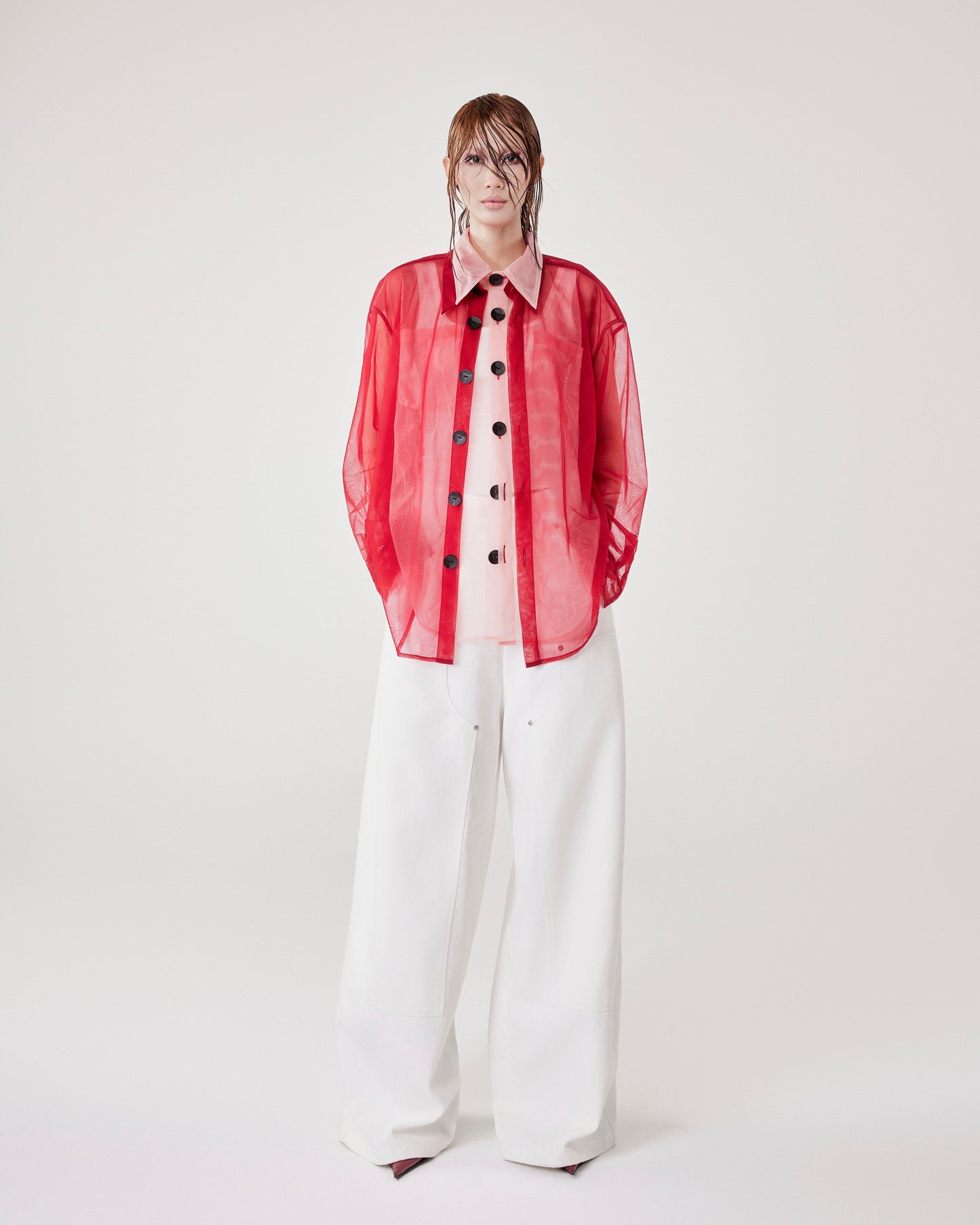Double Trouble Sheer Shirt Caotus Astoud